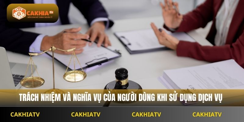 Trách nhiệm và nghĩa vụ của người dùng khi sử dụng dịch vụ