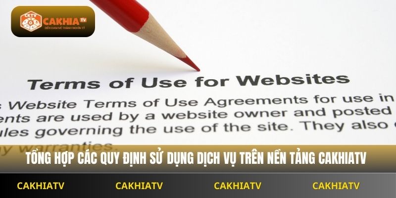 Tổng hợp các quy định sử dụng dịch vụ trên nền tảng Cakhiatv
